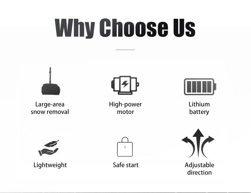 1200W Electric Battery-Powered Cordless Snow Blower