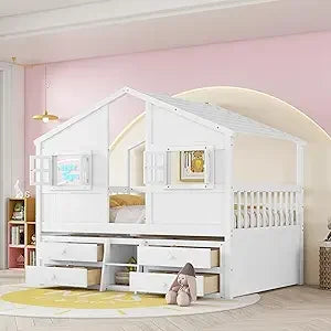 Kid's House Bunk Bed