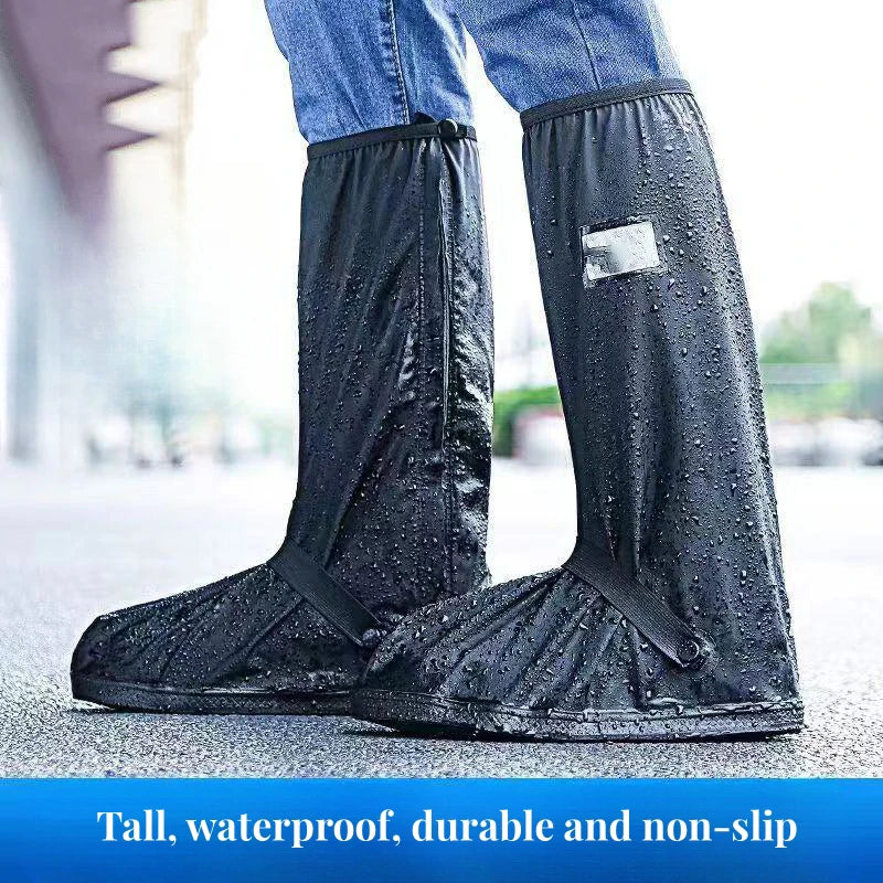 Rain Shoes Cover Men Women Waterproof Shoes Cover Protection High Cylinder Wear Resistant Light Rain Boot Accessories