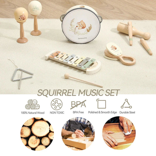 Montessori Musical Instruments Baby Drum Xylophone Toy