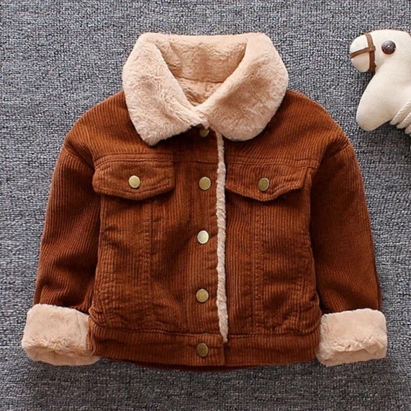 Baby Kids Boys Jackets Casual Coats For Kids Outwear Fleece Cotton Children Lapel Jackets 1-4 Year Toddler Clothes