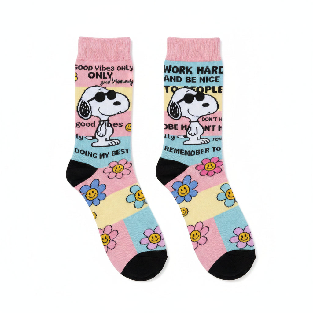 Snoopy Retro Couple Socks – Anti-Skid Design