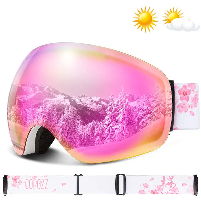 Enhanced Night Vision Frameless Ski Goggles