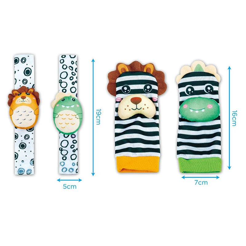 Baby Toys Baby Rattle Toys 0 12 Months Stuffed Animal Socks Wrist Strap Rattle Newborn Foot Sock Bug Wrist Strap Baby Socks