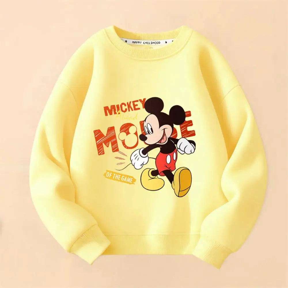 Boys Cute Sweatshirts Red Blue Yellow Tops Long Sleeve Round Neck Pullovers New Design Clothes Baby Printing Hoodie Outer Wear