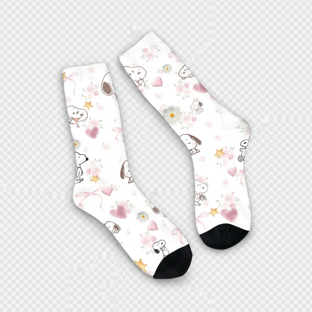 Snoopy Retro Couple Socks – Anti-Skid Design