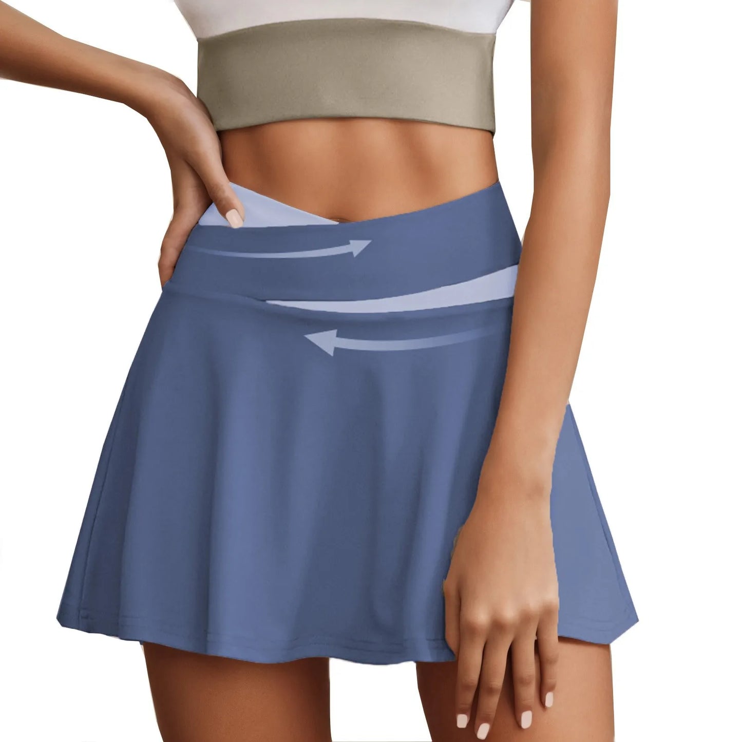 Summer Tennis Skirts Women Shorts Golf Pantskirt Sports Fitness Shorts High Waist Yoga Running Shorts Skirt Gym Workout Clothing