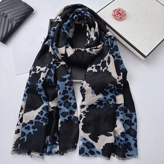 Soft Viscose Blended Leopard Print Scarf