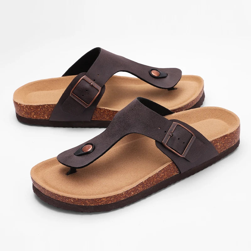 Soft Cork Thong Flip Flops