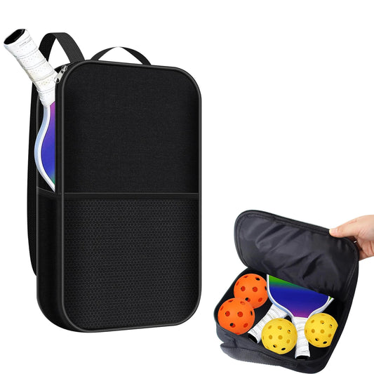 1pc Pickleball Paddle Cover with Pocket, With Extra Storage Space Pocket for Accessories, Fits Store 2 Paddle &4balls, Zipper C