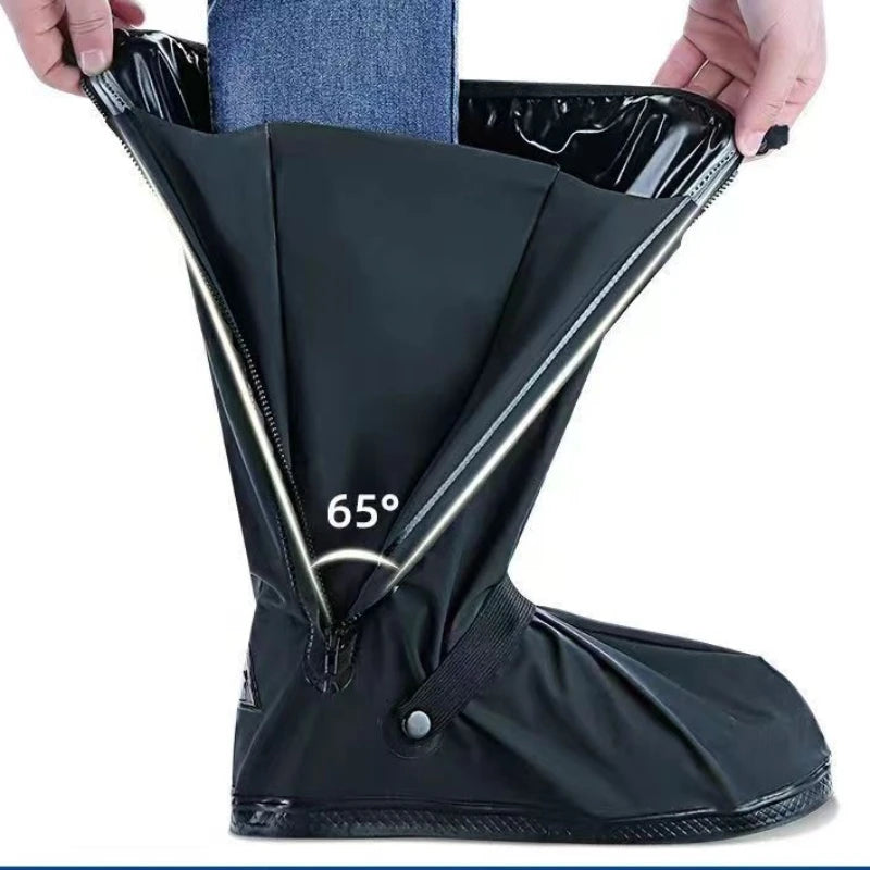 Rain Shoes Cover Men Women Waterproof Shoes Cover Protection High Cylinder Wear Resistant Light Rain Boot Accessories