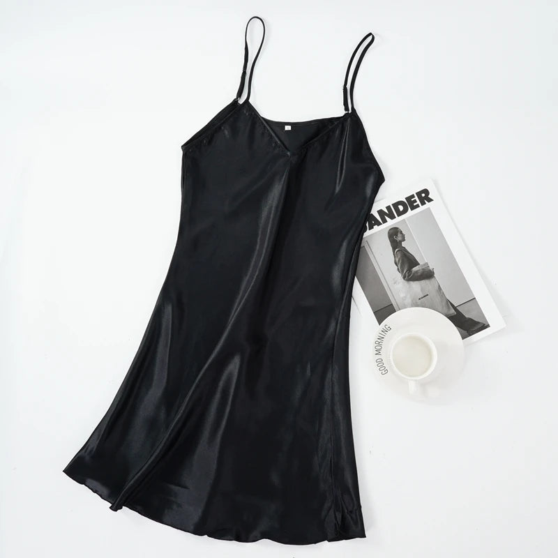 Sleeveless Satin Night Sleeveless Dress