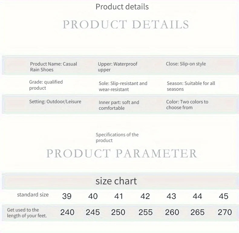 Rain Boots for Men, Fashionable High-Top Rain Boots for Outer Wear, Long-Tube Waterproof and Non-Slip Couple Style Outdoor Fishing Boots