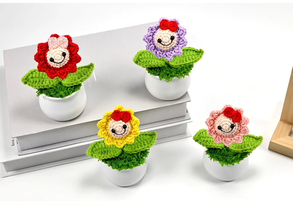 Hand-Crocheted Potted Plants