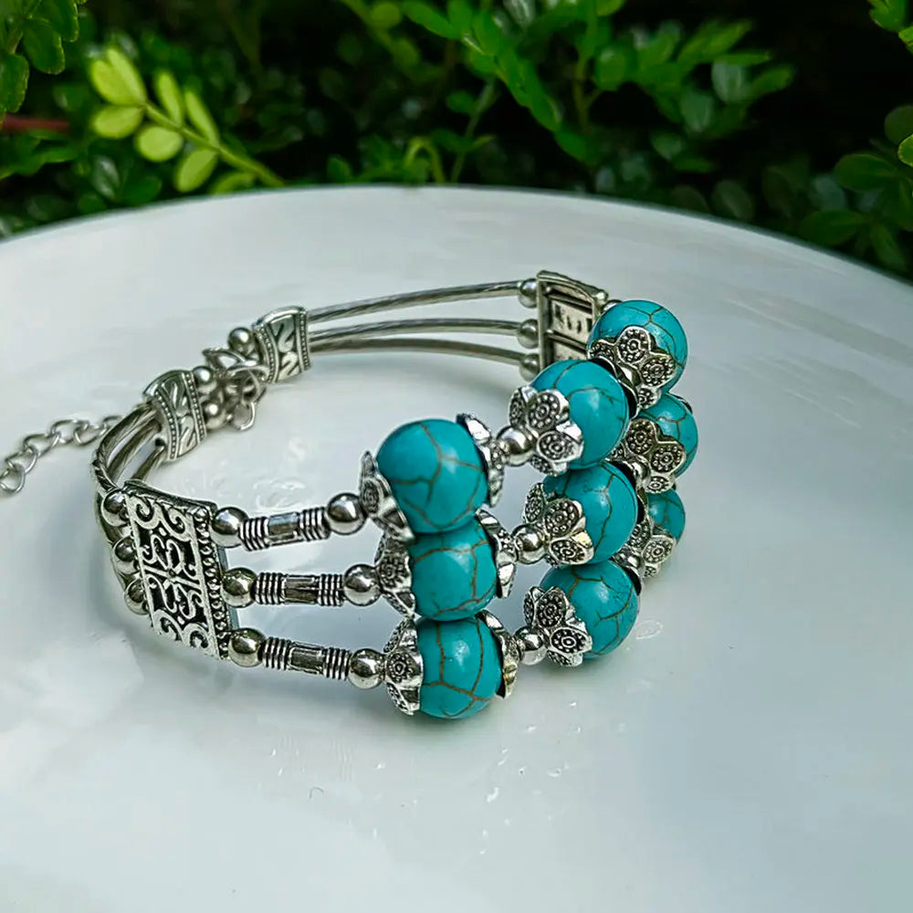 New Ridge Ethnic Style Three Row Bracelet