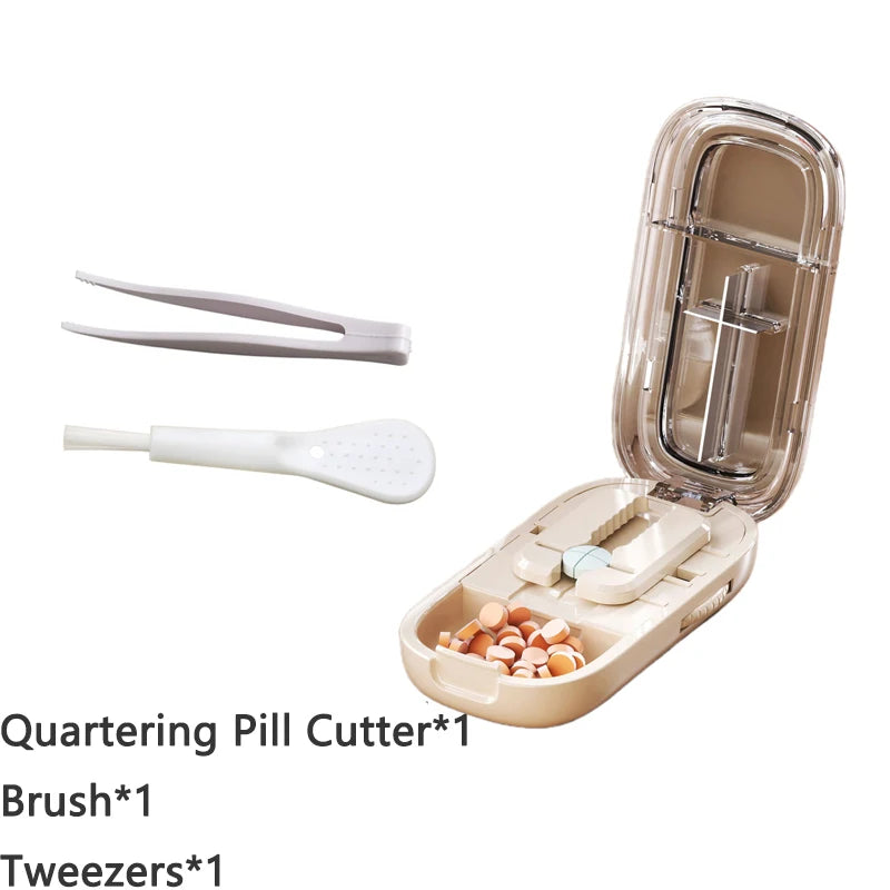 Portable 2 In 1 Mini Pill Cutter with Storage Box