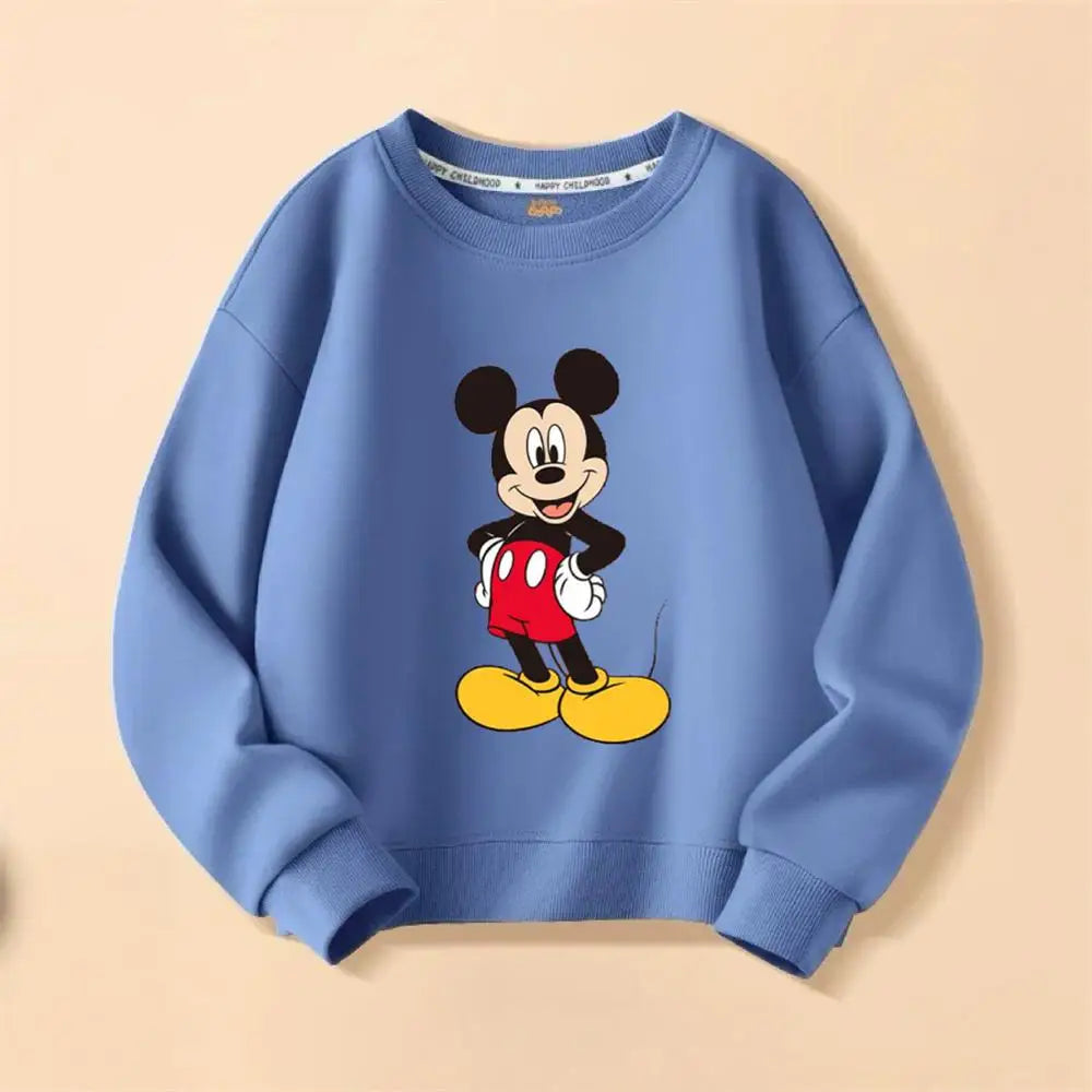 Boys Cute Sweatshirts Red Blue Yellow Tops Long Sleeve Round Neck Pullovers New Design Clothes Baby Printing Hoodie Outer Wear