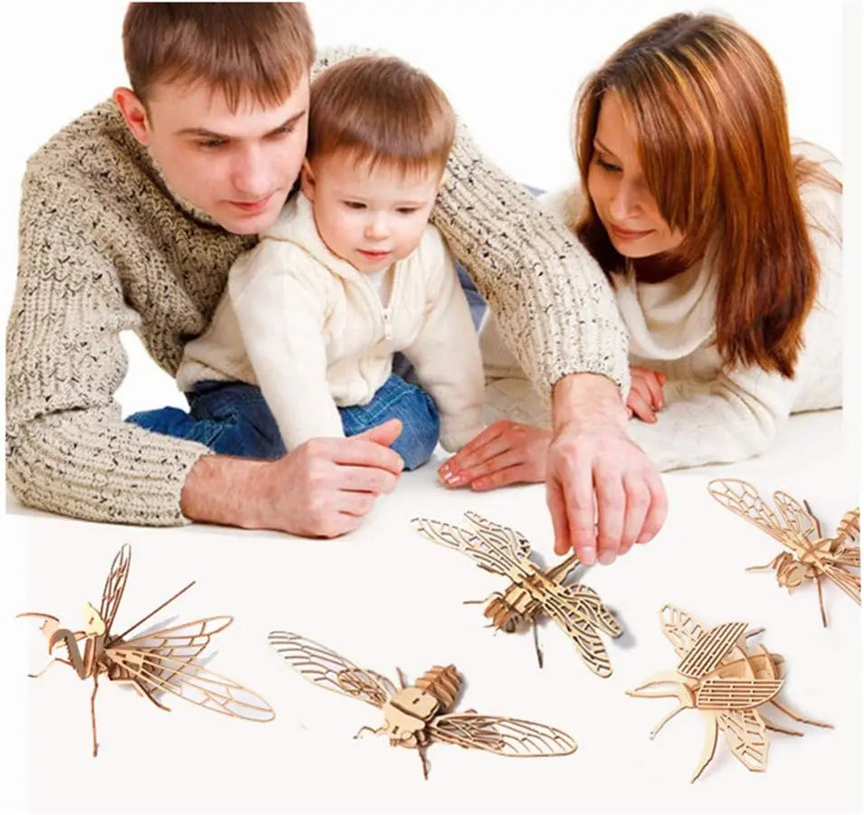 Montessori DIY 3D Wooden Puzzle Model