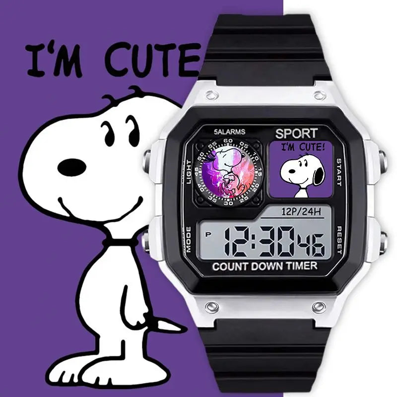 Snoopy, Charlie Brown & Woodstock Silent Cartoon Electronic Watch