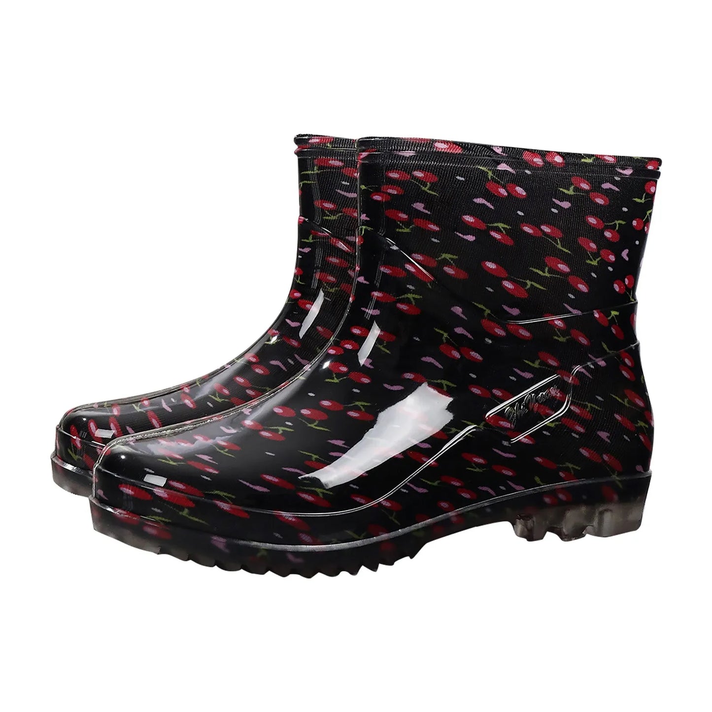 Fashionable Print Rain Boots Adult Women's Waterproof Boots Anti-slip Wear-resistant Shoes Mid-high Boot  Rain Shoes