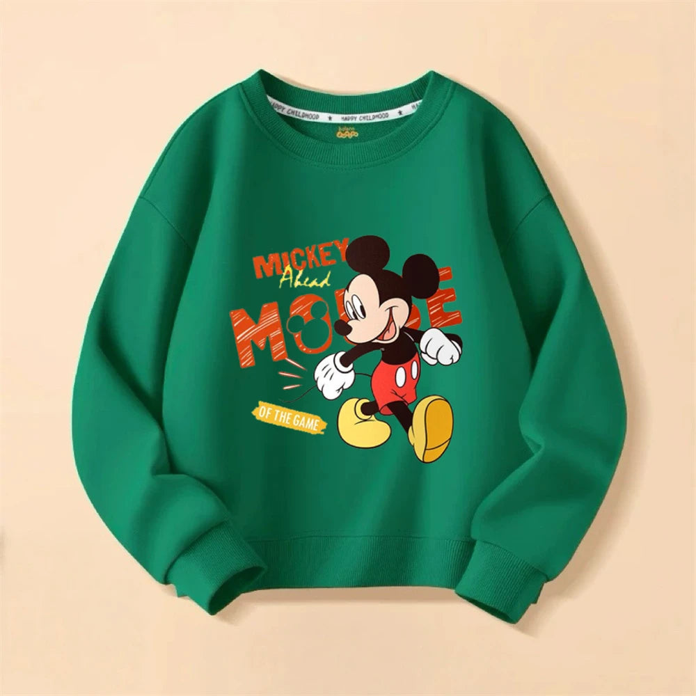Boys Cute Sweatshirts Red Blue Yellow Tops Long Sleeve Round Neck Pullovers New Design Clothes Baby Printing Hoodie Outer Wear