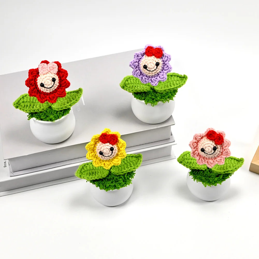 Hand-Crocheted Potted Plants