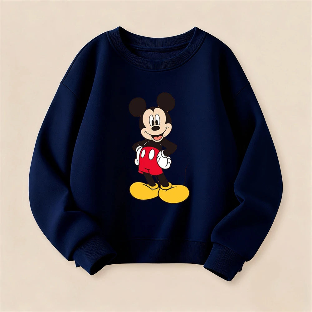 Boys Cute Sweatshirts Red Blue Yellow Tops Long Sleeve Round Neck Pullovers New Design Clothes Baby Printing Hoodie Outer Wear