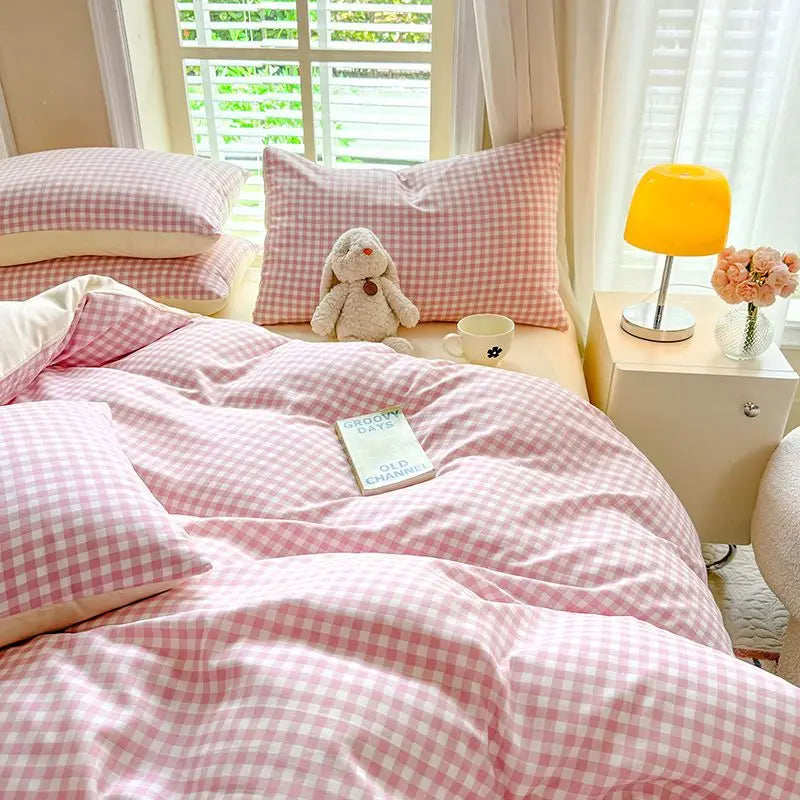 Cute Gingham Bedding Set