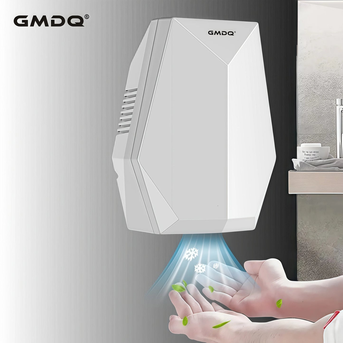 1600W Powerful Hand Dryer, Wall-Mounted Quiet Bathroom Dryer
