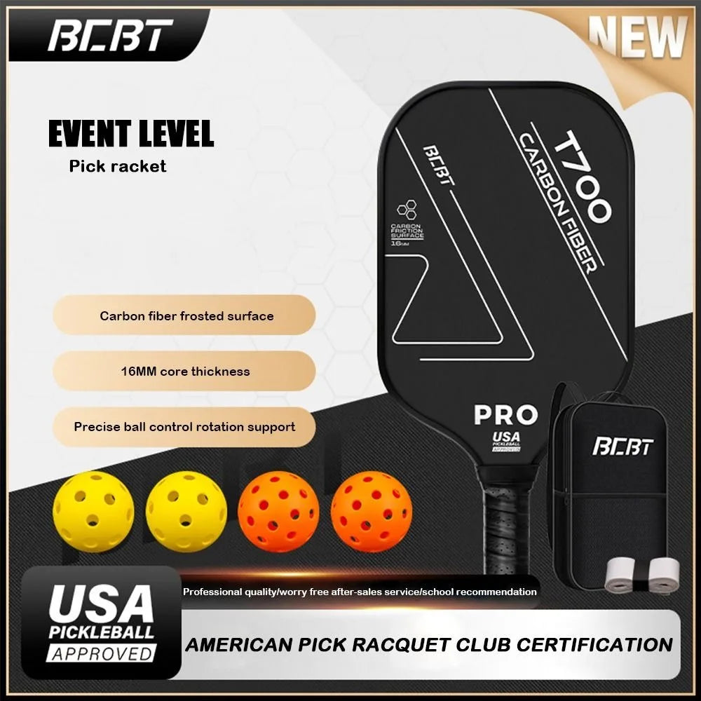 For 1pc T700 Pickleball Paddles Frosted Surface Carbon Fiber Pickleball Rackets Lightweight USAPA Approved Pickle Ball Paddle