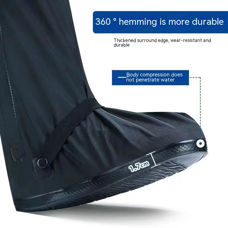 Rain Shoes Cover Men Women Waterproof Shoes Cover Protection High Cylinder Wear Resistant Light Rain Boot Accessories