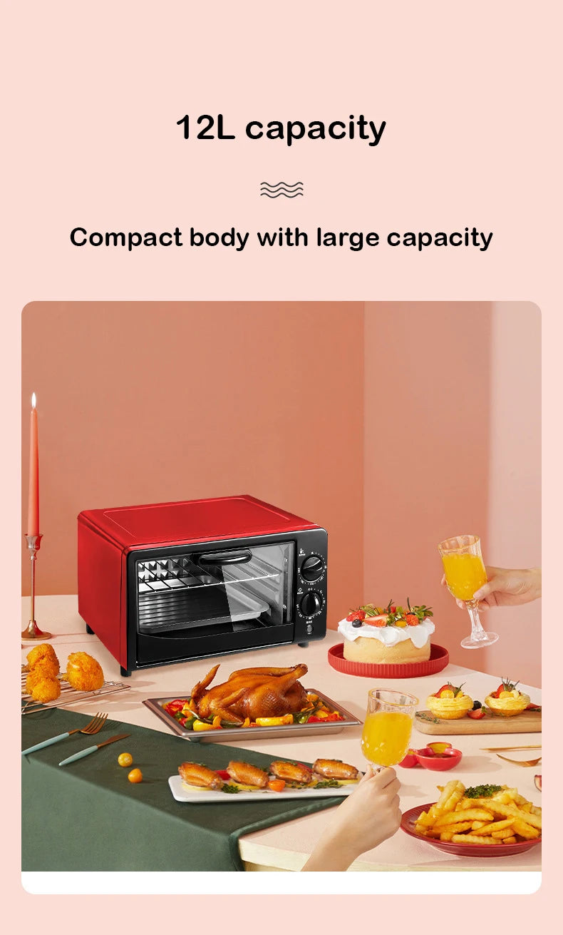 Multifunctional 12L Electric Toaster Oven