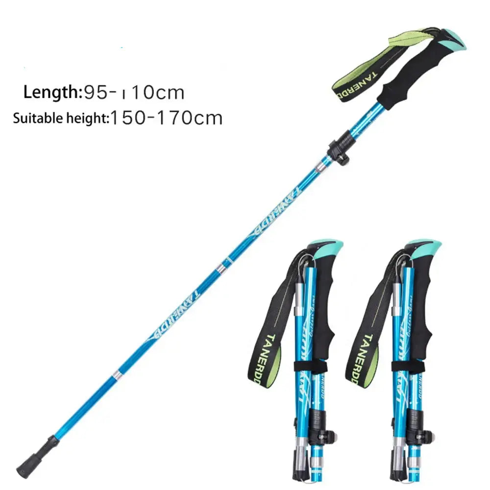 Anti-Shock Trekking Poles Telescopic & Collapsible for Outdoor Adventures