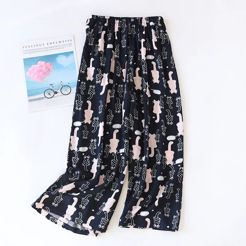Summer Women's 100% Viscose Pajama Pants