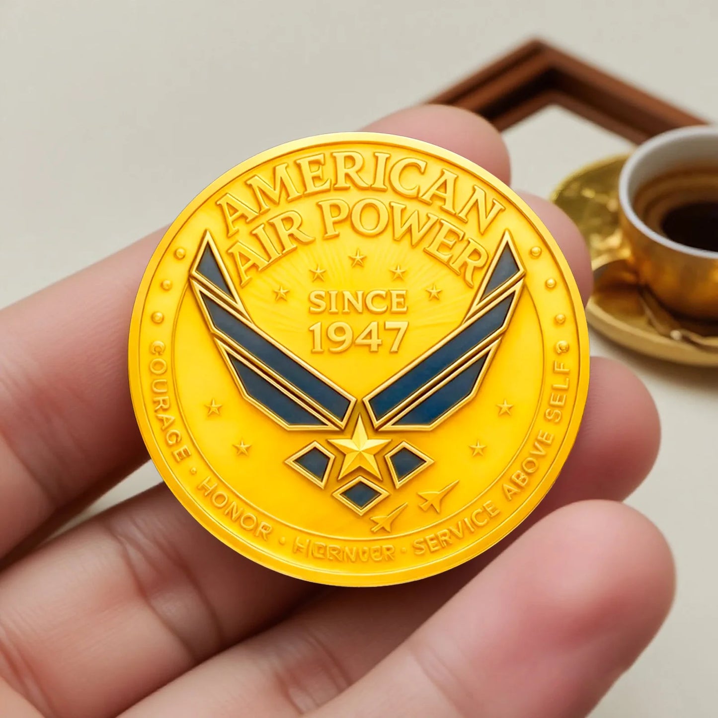 U.S. Air Force “Fly Fight Win” Gold Plated Commemorative Coin