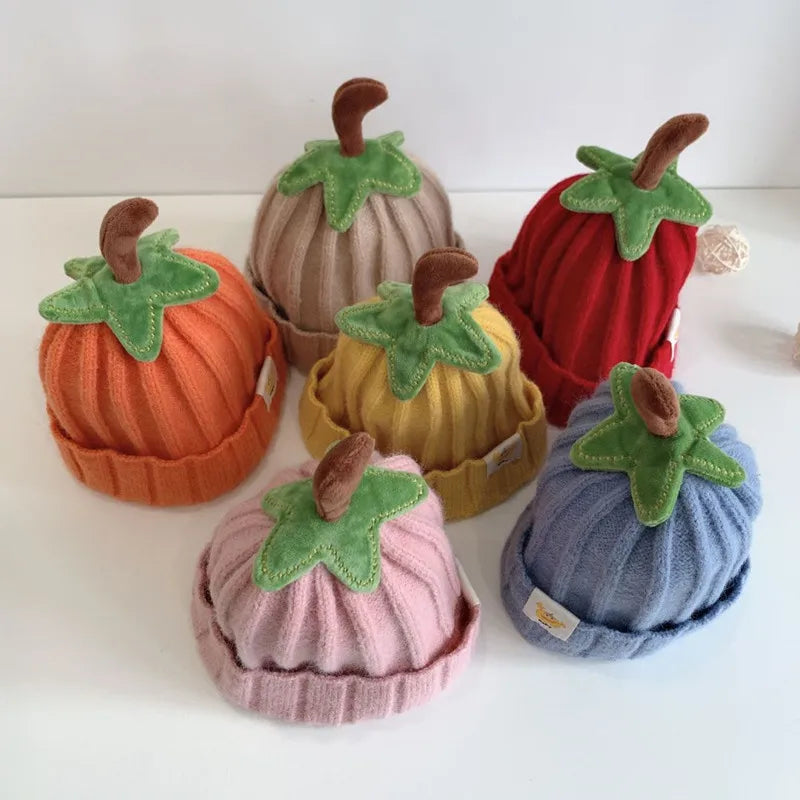 Winter Baby Hat Knitted Warm Soft  Boys Girls Beanies Toddler Korean Ins Cute Solid Autumn Outdoor Kids Unisex Cap