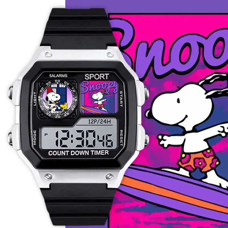 Snoopy, Charlie Brown & Woodstock Silent Cartoon Electronic Watch