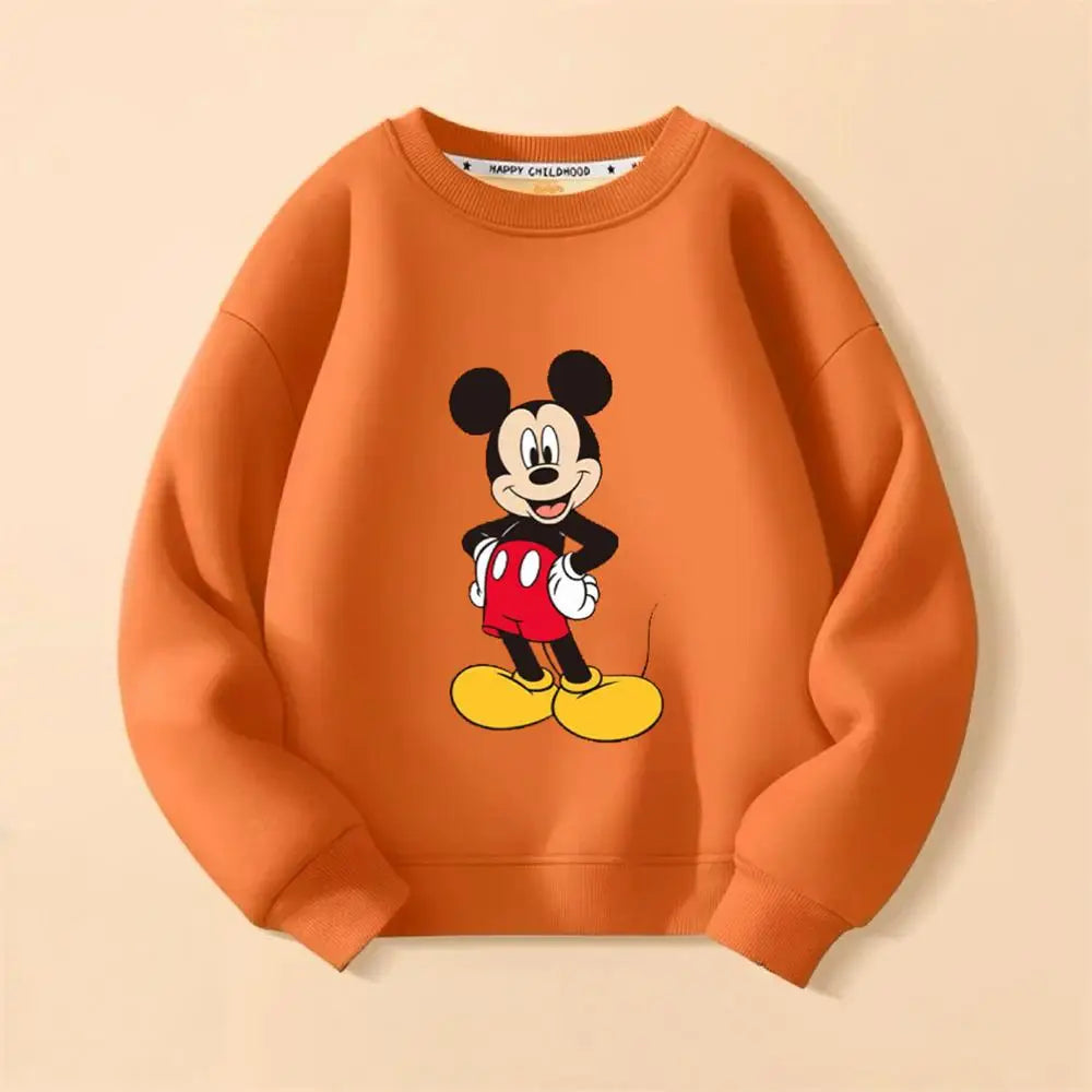 Boys Cute Sweatshirts Red Blue Yellow Tops Long Sleeve Round Neck Pullovers New Design Clothes Baby Printing Hoodie Outer Wear