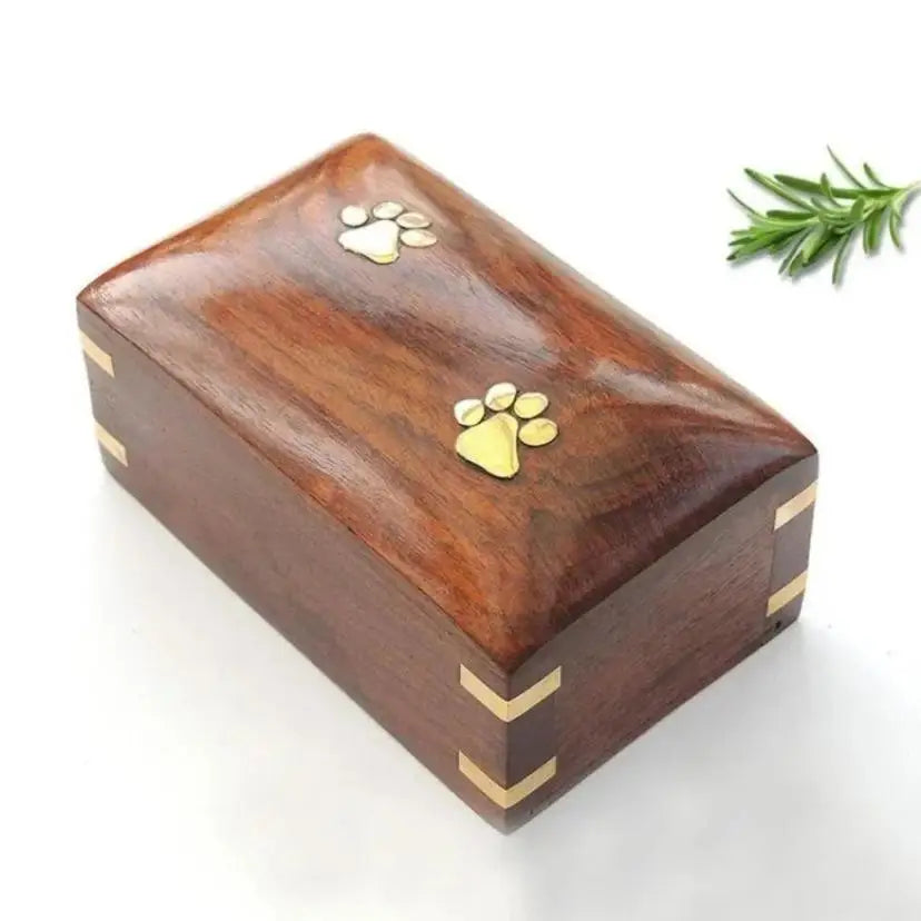 Solid Wood Pet Urn Bamboo Casket for Pet's Ashes