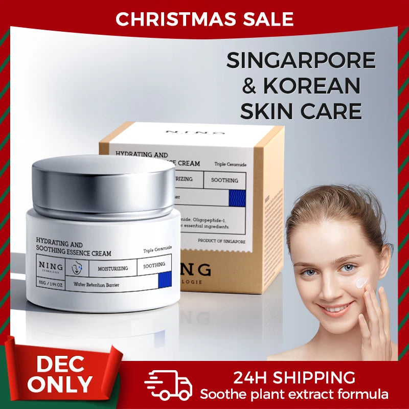 Hydrating Soothing Essence Cream – Collagen, Ceramides, Hyaluronic Acid & Plant Extracts