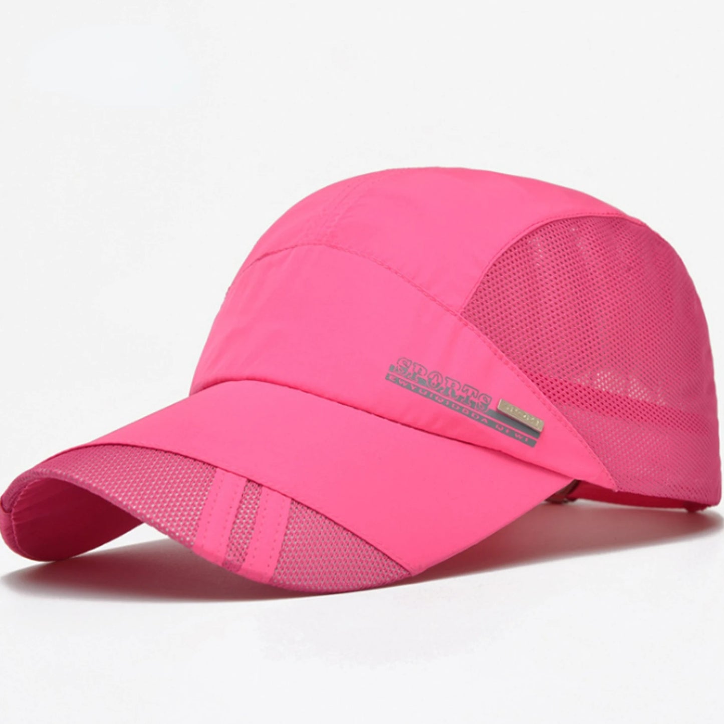 Unisex Mesh Brim Tennis Cap Quick Dry Adjustable Baseball Hat