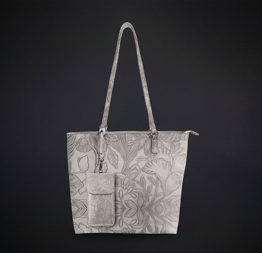 Floral Tote W/Crossbody