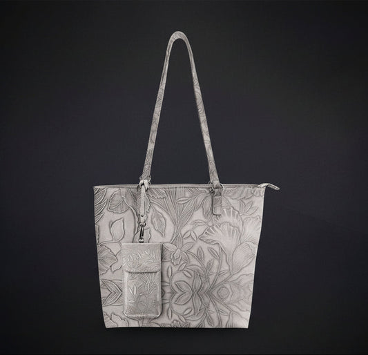 Floral Tote W/Crossbody