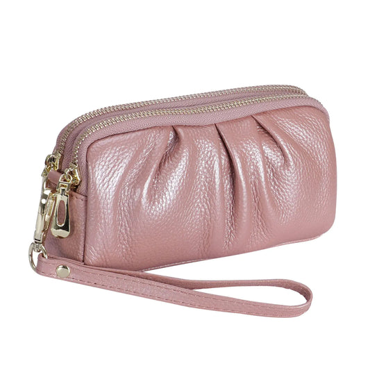 Genuine Leather Wristlet Purse