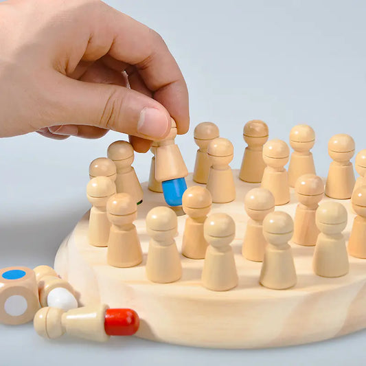 Montessori Wooden Memory Chess Game