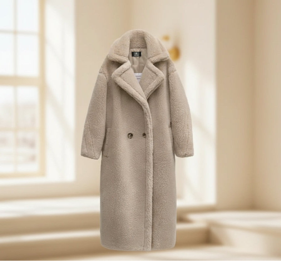 Long Winter Cashmere Lamb Winter Coat