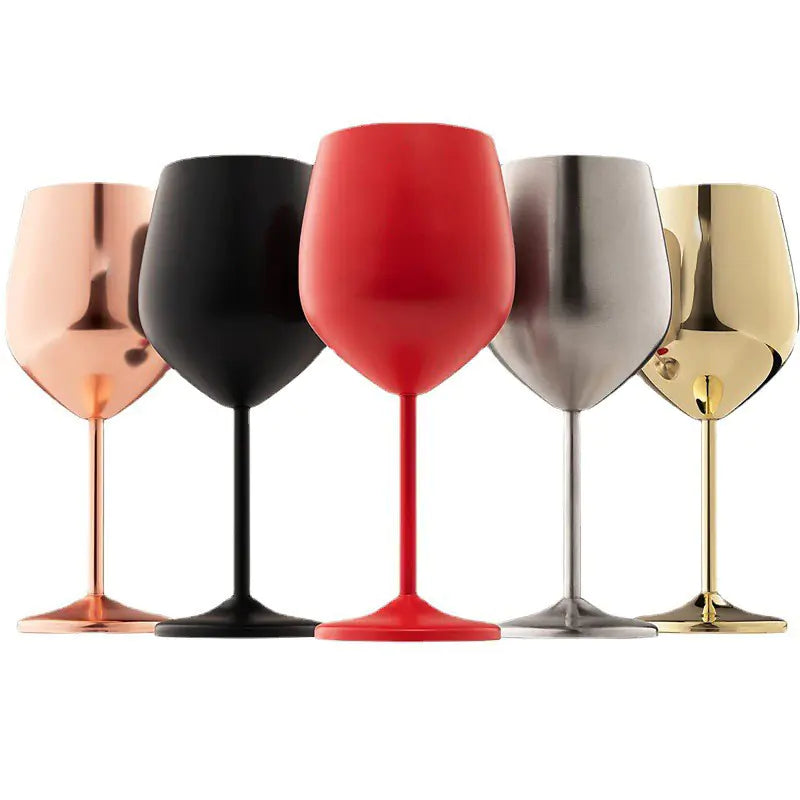 European 304 Single Layer Stainless Steel Wine Glass