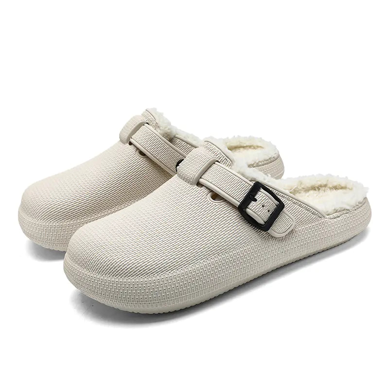 Unisex Fleece-Lined Eva Soft Bottom Slippers