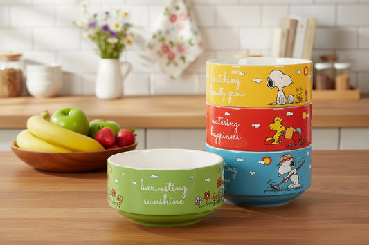 Peanuts 4 Pack Stoneware Bowl Set