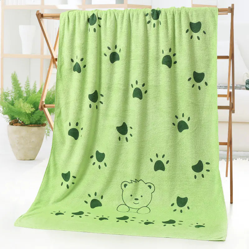 Microfiber Beach Towel with Cartoon Print Design